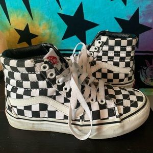 🖤CUSTOM Vans Checkered Skate-Hi size 5 women’s